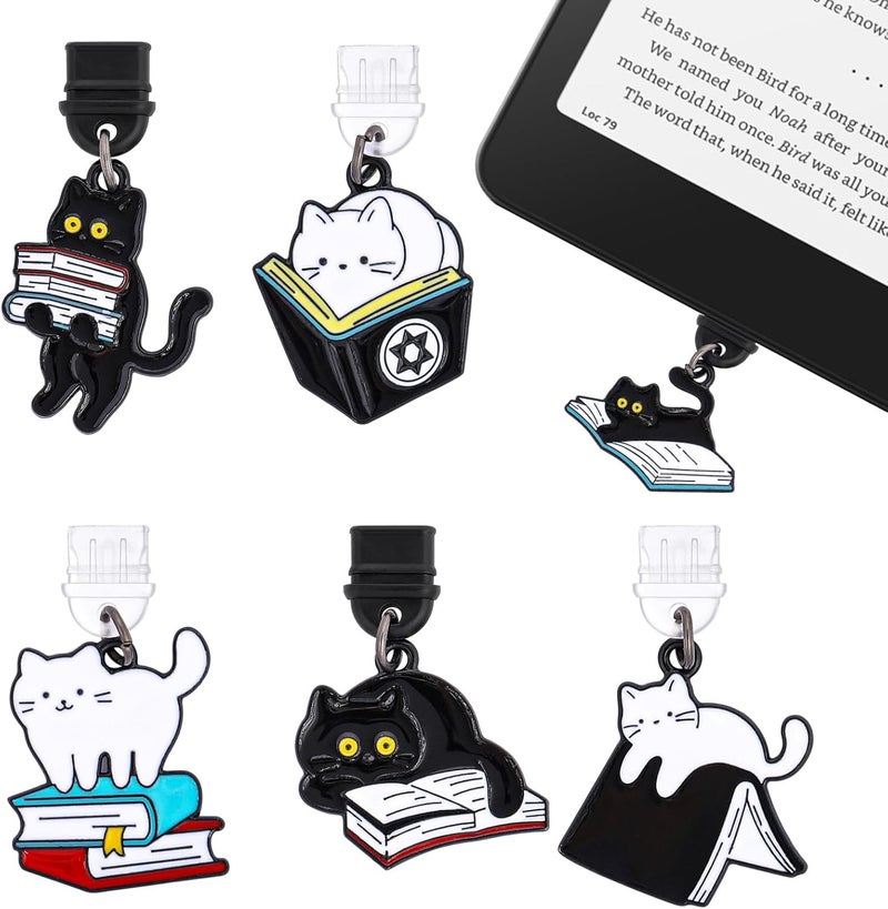 TAKEALOOKO Store Dust Plug Charms for Kindle - 6 Pack Dust Plug for Kindle Type C/USB C, Gift for E-Reader Accessory - Image 1